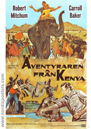 Äventyraren från Kenya 1965 poster Robert Mitchum Carroll Baker Ian Bannen Ronald Neame Hitta mer: Africa