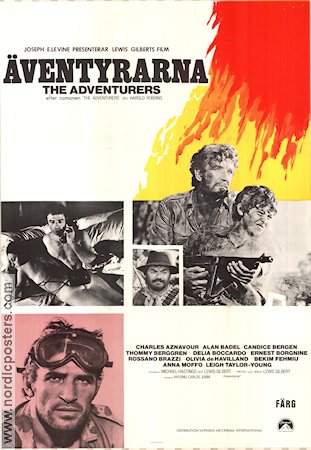 Äventyrarna 1970 poster Charles Aznavour Alan Badel Candice Bergen Lewis Gilbert