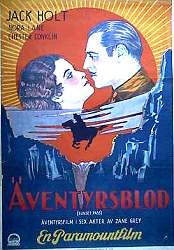 Äventyrsblod 1929 poster Jack Holt Nora Lane