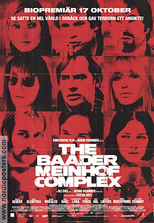 The Baader Meinhof Complex 2008 poster Martina Gedeck Moritz Bleibtreu Johanna Wokalek Uli Edel Politik