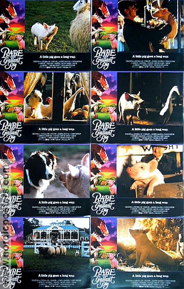 Babe the Gallant Pig 1995 lobbykort Chris Noonan