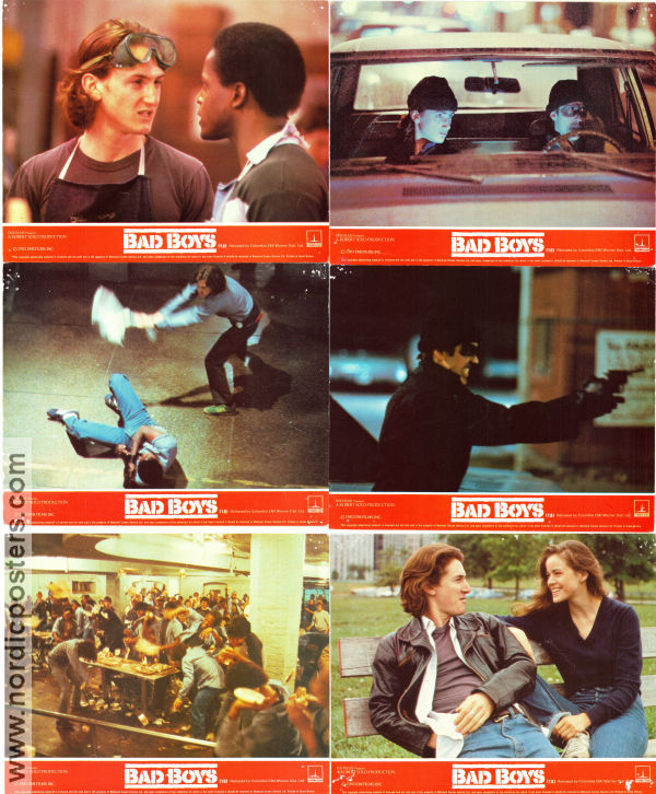 Bad Boys 1983 lobbykort Sean Penn Reni Santoni Jim Moody Rick Rosenthal Gäng