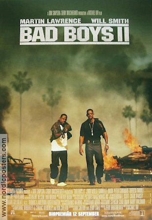 Bad Boys II 2003 poster Martin Lawrence Will Smith Gabrielle Union Michael Bay Poliser