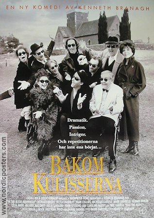 Bakom kulisserna 1995 poster Richard Briers Kenneth Branagh Glasögon