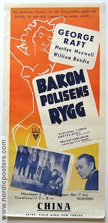 Bakom polisens rygg 1949 poster George Raft Marilyn Maxwell Poliser