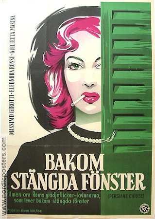 Bakom stängda fönster 1953 poster Eleonora Rossi Rökning
