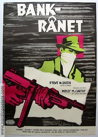 Bankrånet 1960 poster Steve McQueen Vapen