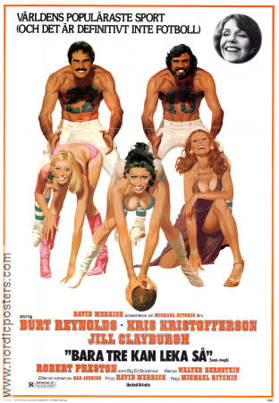 Bara tre kan leka så 1977 poster Burt Reynolds Kris Kristofferson Jill Clayburgh Michael Ritchie Affischkonstnär: Robert E McGinnis Damer Sport