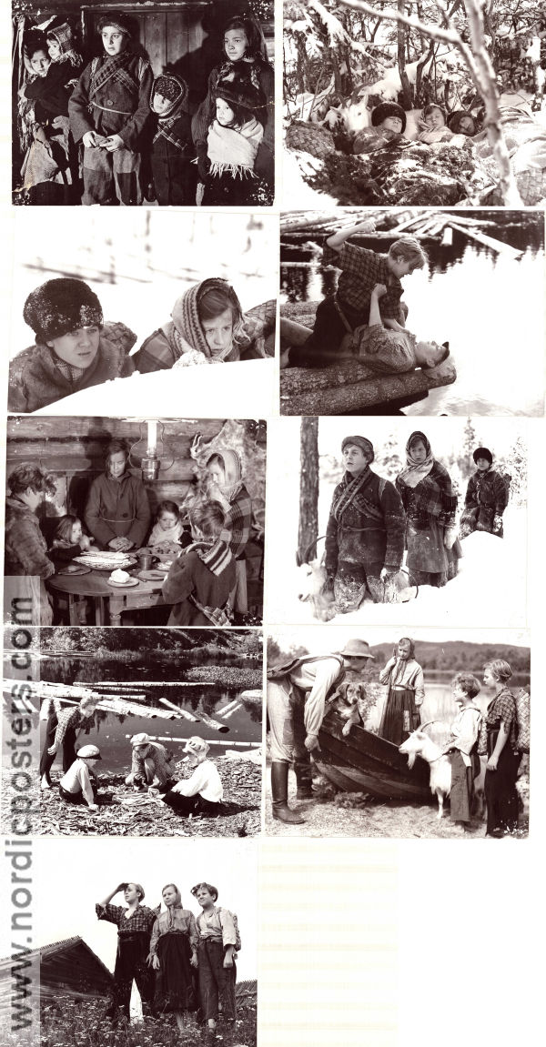 Barnen från Frostmofjället 1945 lobbykort Hans Lindgren Siv Hansson Anders Nyström Rolf Husberg Text: Laura Fitinghoff Barn