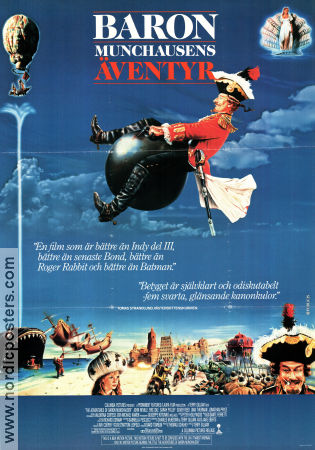 Baron Münchausens äventyr 1988 poster John Neville Terry Gilliam