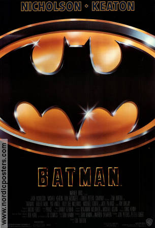 Batman 1989 poster Jack Nicholson Michael Keaton Kim Basinger Tim Burton Hitta mer: Batman Hitta mer: DC Comics