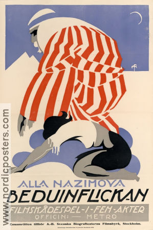 Beduinflickan 1918 poster Alla Nazimova Charles Bryant Albert Capellani