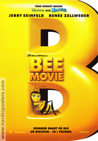 Bee Movie 2007 poster Jerry Seinfeld Simon J Smith Animerat Insekter och spindlar