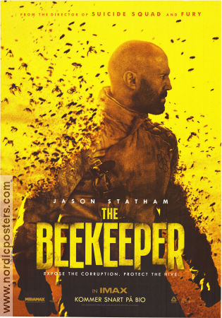The Beekeeper 2024 poster Jason Statham Emmy Raver-Lampman Bobby Naderi David Ayer Insekter och spindlar