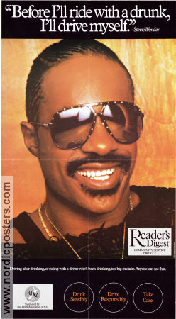 Before I´ll Ride with a Drunk 1985 affisch Stevie Wonder