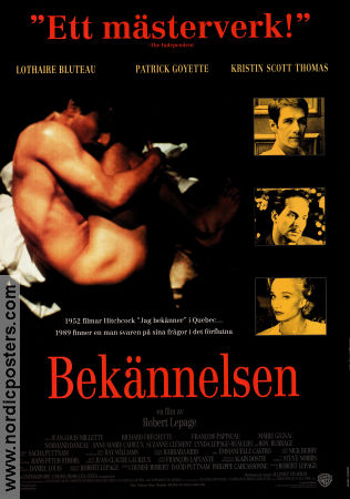 Bekännelsen 1995 poster Lothaire Bluteau Kristin Scott Thomas Robert Lepage