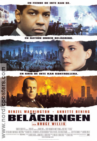 Belägringen 1998 poster Denzel Washington Annette Bening Bruce Willis Edward Zwick