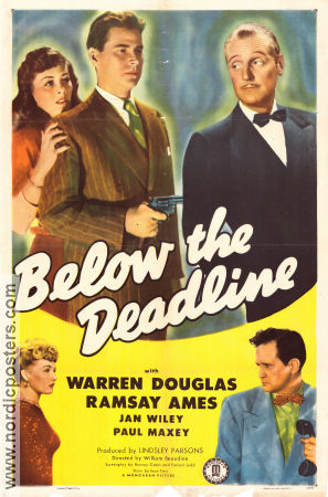 Below the Deadline 1946 poster Warren Douglas Ramsay Ames William Beudine