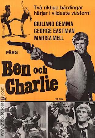 Ben och Charlie 1972 poster Giuliano Gemma George Eastman Vittorio Congia Michele Lupo