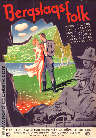 Bergslagsfolk 1937 poster Karin Ekelund Sten Lindgren Arnold Sjöstrand Gunnar Olsson