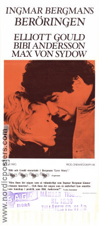 Beröringen 1971 poster Elliott Gould Bibi Andersson Max von Sydow Sheila Reid Ingmar Bergman
