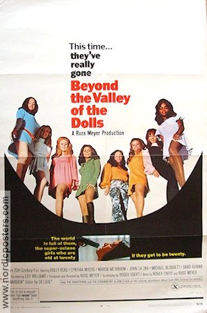 Beyond the Valley of the Dolls 1970 poster Dolly Read Russ Meyer