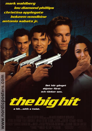 The Big Hit 1998 poster Mark Wahlberg Lou Diamond Phillips Christina Applegate Kirk Wong Vapen