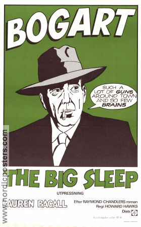 The Big Sleep 1946 poster Humphrey Bogart Lauren Bacall Howard Hawks Text: Raymond Chandler