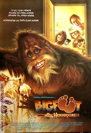 Bigfoot and the Hendersons 1987 poster John Lithgow Melinda Dillon Margaret Langrick William Dear