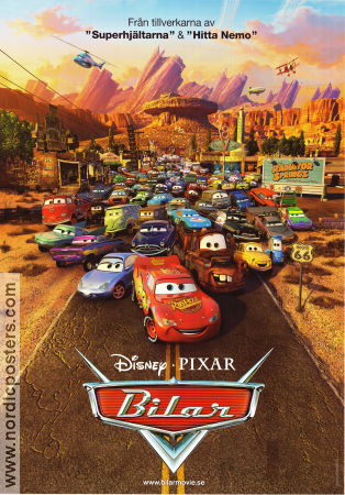 Bilar 2006 poster Owen Wilson John Lasseter Filmbolag: Pixar Bilar och racing