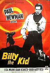 Billy the Kid 1960 poster Paul Newman Lita Milan Arthur Penn