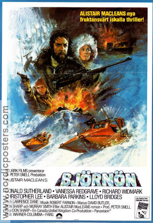 Björnön 1979 poster Donald Sutherland Vanessa Redgrave Richard Widmark Don Sharp Text: Alistair Maclean