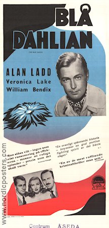 Blå dahlian 1946 poster Alan Ladd Veronica Lake William Bendix George Marshall Film Noir