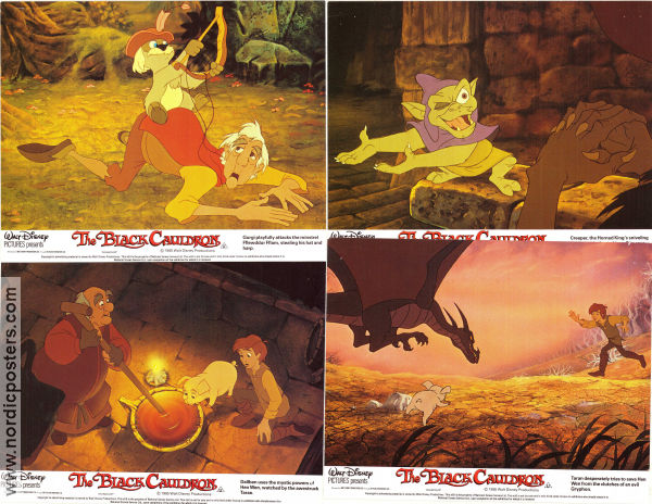 The Black Cauldron 1985 lobbykort Grant Bardsley Ted Berman Animerat