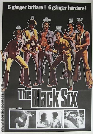 The Black Six 1974 poster Joe Green Gene Washington Black Cast