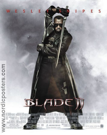Blade II 2002 poster Wesley Snipes Kris Kristofferson Ron Perlman Guillermo del Toro Vapen