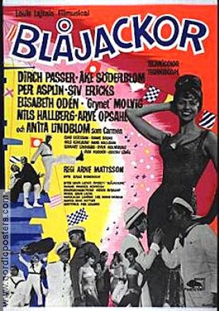 Blåjackor 1964 poster Anita Lindblom Dirch Passer Arne Mattsson