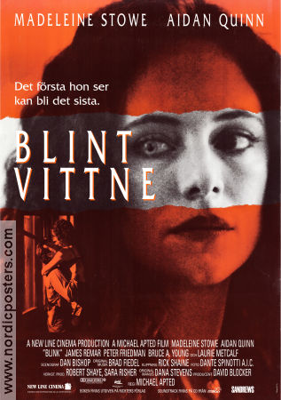 Blint vittne 1993 poster Madeleine Stowe Aidan Quinn Michael Apted