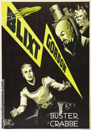 Blixt Gordon 1936 poster Buster Crabbe Jean Rogers Från serier