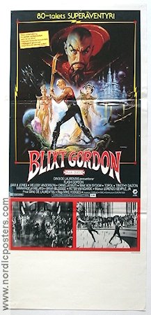 Blixt Gordon 1981 poster Timothy Dalton Max von Sydow Mike Hodges Musik: Queen Från serier