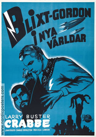 Blixt Gordon i nya världar 1938 poster Buster Crabbe Jean Rogers Charles Middleton Ford Beebe Från serier