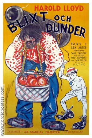 Blixt och dunder 1923 poster Harold Lloyd