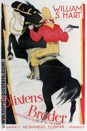Blixtens broder 1921 poster William S Hart Eva Novak Lambert Hillyer