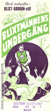 Blixtmännens undergång 1940 poster Gene Autry Frankie Darro Smiley Burnette Otto Brower