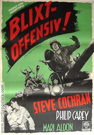 Blixtoffensiv 1952 poster Steve Cochran Krig