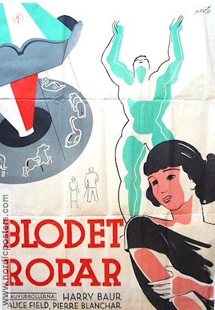 Blodet ropar 1935 poster Harry Baur Art Deco