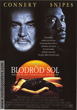 Blodröd sol 1993 poster Sean Connery Wesley Snipes Harvey Keitel Philip Kaufman