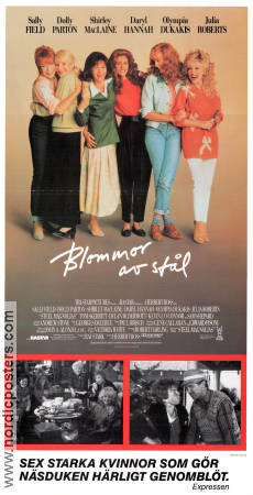 Blommor av stål 1989 poster Sally Field Dolly Parton Julia Roberts Herbert Ross