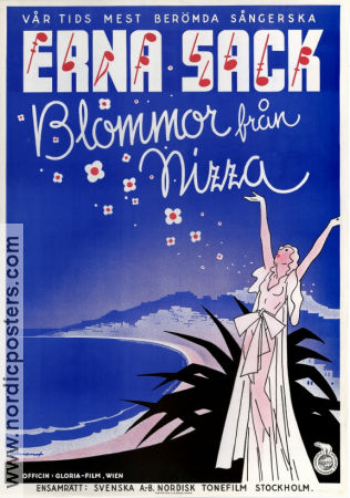 Blommor från Nizza 1936 poster Erna Sack Augusto Genina Strand