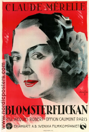 Blomsterflickan 1923 poster Jacques Robert